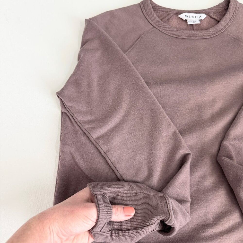 Athleta Coaster Luxe Recover Sweatshirt | Smoky Rose | Boxy Fit| Athleisure - Picture 8 of 11